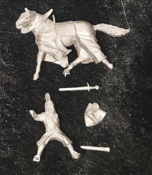 Horse rider with shield and sword